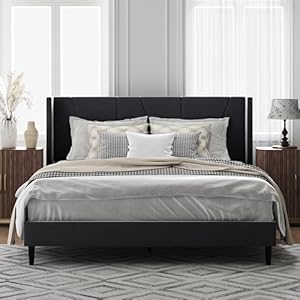 Queen Size Upholstered Platform Bed...