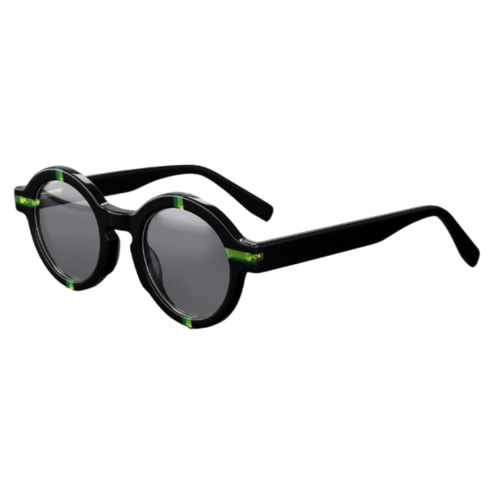 Gddoguk Unisex C Eyewear Optical Eyewear Frames Acetate Eyeglass Frames Round Glasses Frames Reative Patchwork Olor Eyeglasses