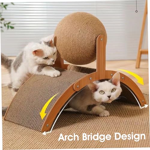 Planche à gratter pour chats d'intérieur en bois pour protéger vos canapés et tapis de salon