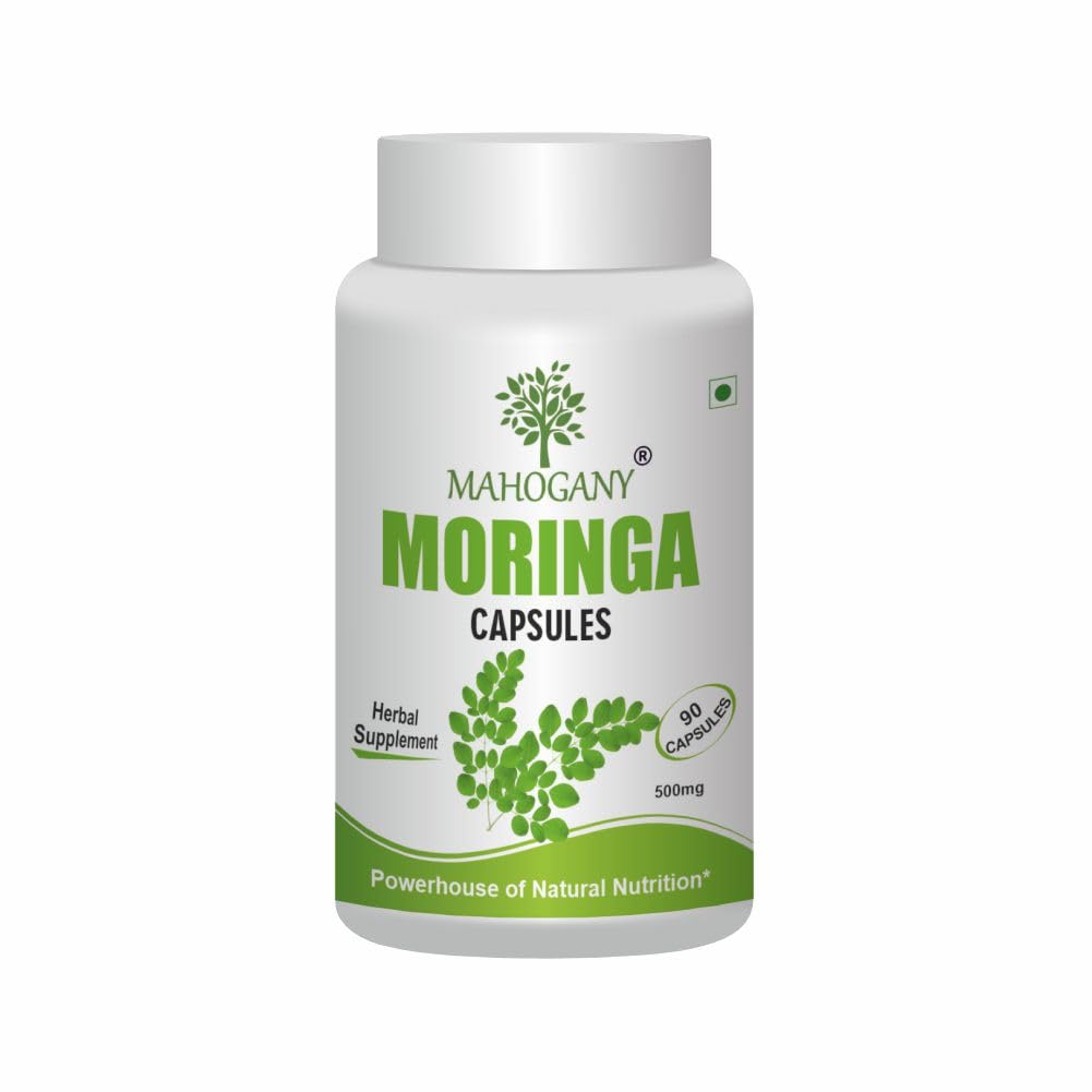 Mahogany Moringa Capsules 500 mg 90 Veg Caps- Natural Source of Nutrition
