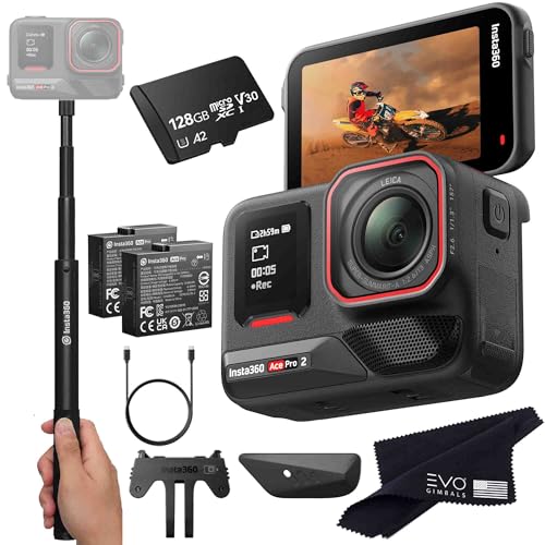 Insta360 Ace Pro 2 Basic Bundle- 8K Waterproof Action Camera Co-Engineered with Leica, Flagship 1/1.3