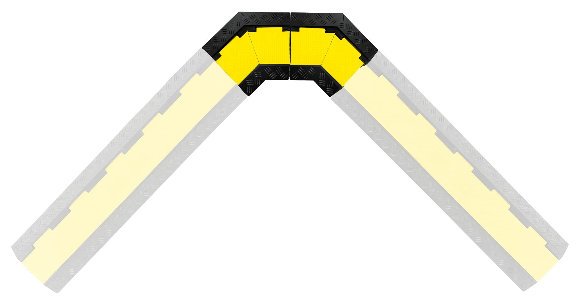 2X Pronomic Protector 2-100CA V3 45° Kabelbrückeneckstück Set- 2X 45°-Eckstück - Schwalbenschwanz-Verbinder - Belastbar bis zu 7,5 t - Geeignet für den Außeneinsatz