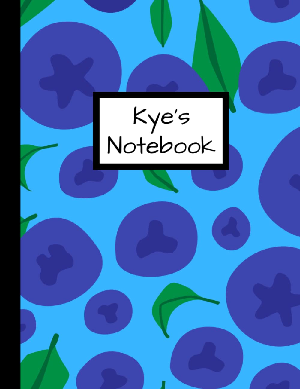 Kye's Notebook: Personalised Blueberry Inspired Lined Journal