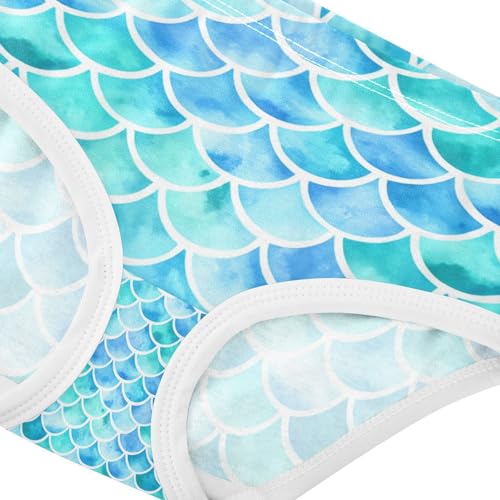 Blue Turquoise Mermaid Scales Toddler Girls's Underwear 2T 202c18984