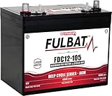 FULBAT BATTERIE DEEP CYCLE AGM CARBONE FULBAT FDC12 105 12V 108AH