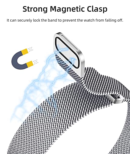 Image of Magnetic Band Compatible for Apple Watch Bands Women Men 40mm 38mm 41mm 42mm 46mm 44mm 45mm 49mm, Stainless Steel Mesh Metal Sport Strap Wristband iWatch Series 11 10 9 8 7 6 5 4 3 2 1 SE Ultra