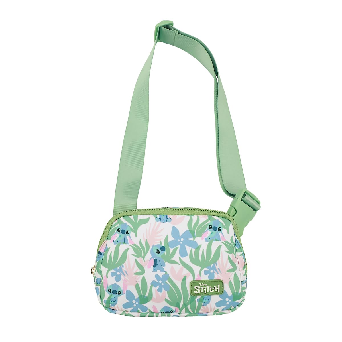BioworldStitch Tropical Print 7.75" Green Fanny Pack
