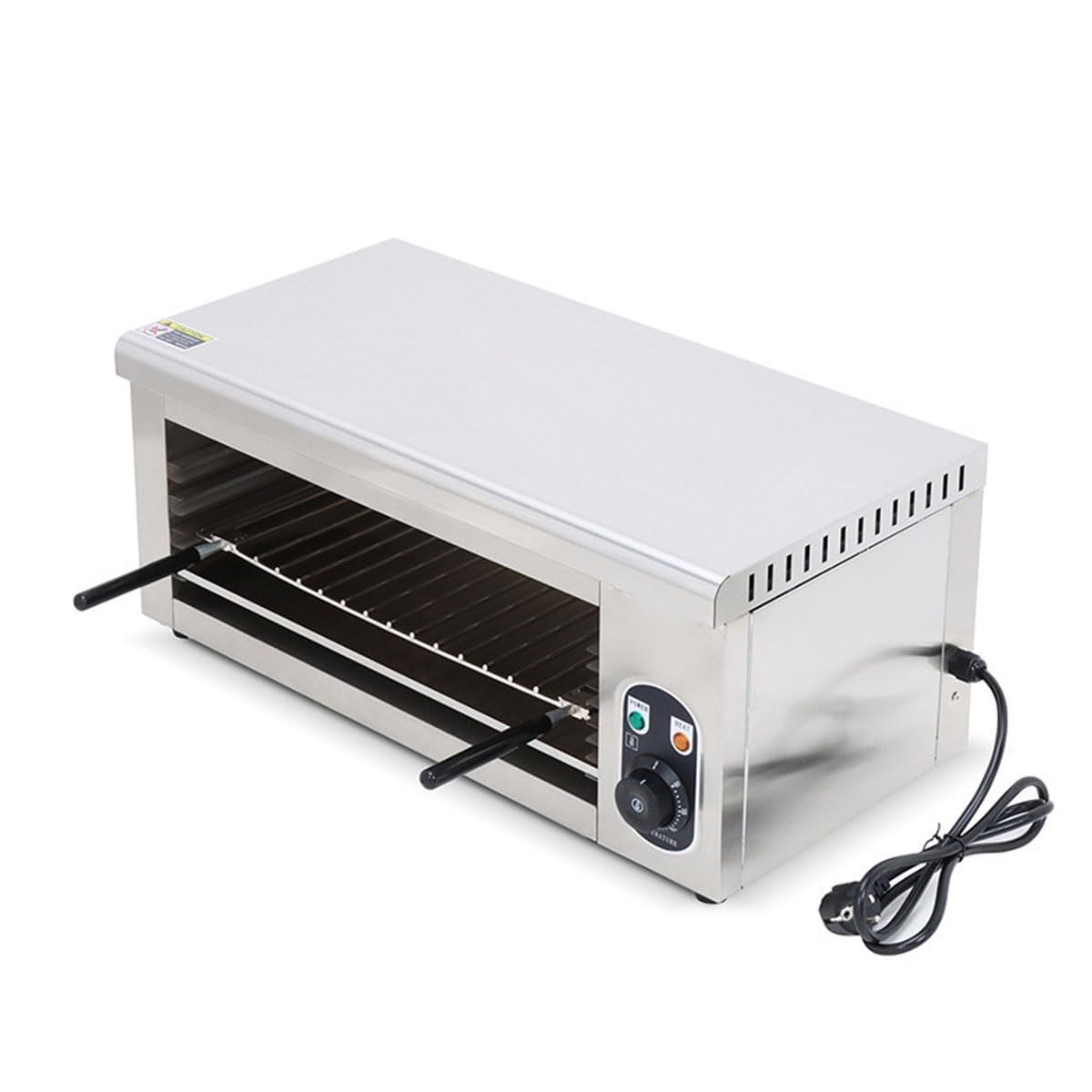 Parrilla tipo salamandra de encimera, parrilla eléctrica for raclette con fundidor de queso de 2000 W, parrilla for queso montada en la pared for barbacoa for cocina de restaurante(220v)