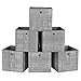 SONGMICS Aufbewahrungsbox, 6er Set, Faltbox, 30 x 30 x 30 cm, Boxen Aufbewahrung, Stoffbox, Faltbar, Organizer für Spielzeug, Kleidung, grau meliert RFB02LG-3