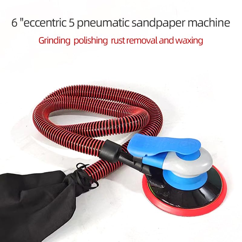 Lijadora de aire Orbital aleatoria de 6 pulgadas y 150mm, amoladora neumática excéntrica de 10000RPM y 5mm for pulido de masilla de pintura automática
