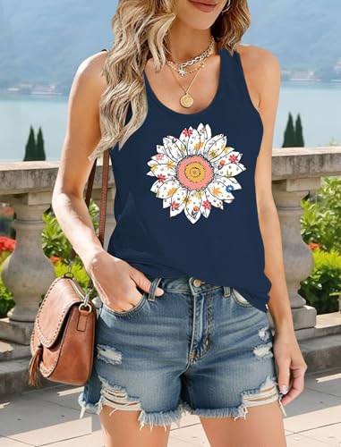GUNEST Sleeveless Tank Tops for Women Summer Tunic Loose Fit Casual Shirts — view 2