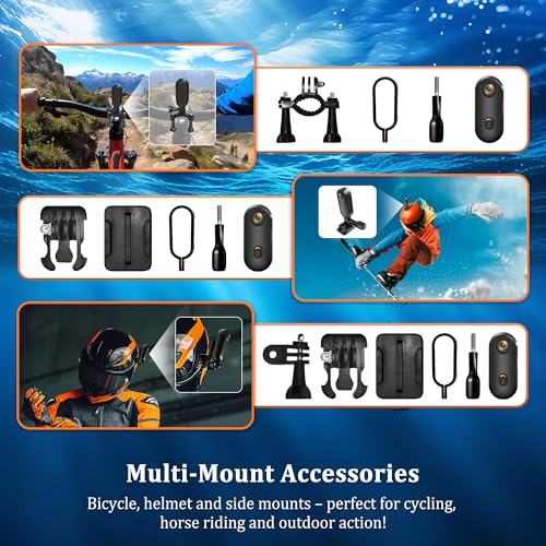 Image of Body Camera 4K, Mini Action Camera WiFi (32GB), Compact POV Cameras with Waterproof Case, Wearable Thumb Sports Snapcam,Small Bodycam for Vlogging Skiing Snowboarding Running Motorcycling Horse Riding