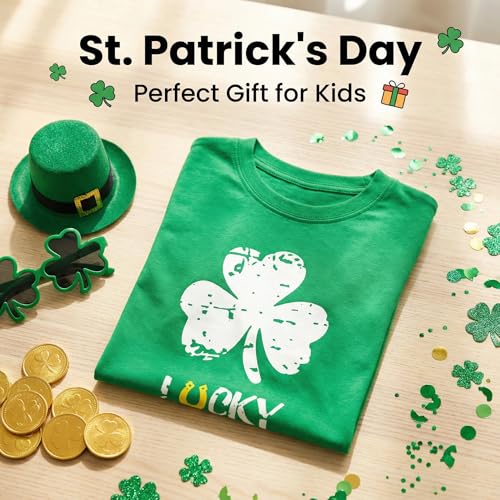 Image of Kids St. Patrick's Day Shirt Boys and Girls Green T-Shirt Clothing 4-12 Years