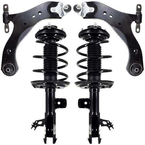 Image of Detroit Axle - 4pc Front Struts Kit for Toyota 2019-2022 Avalon 2018-2023 Camry, 2 Struts with Coil Spring Assembly 2 Lower Control Arms with Ball Joints Replacement Suspension Kit