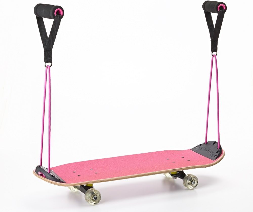 Krainkn Skateboards Ette Complete Skateboard, Pink/Black/White