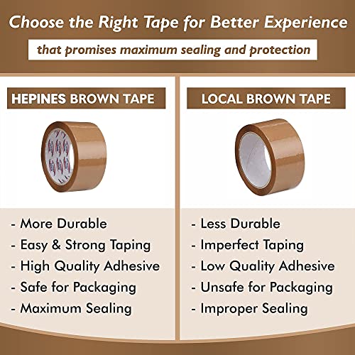 Image of Brown Tape 2 Inch Multipurpose Clear Tape For Home And Office Use, Decorating And Diy Industrial Packaging Tape Box Packing 200 Meter Pack of 12