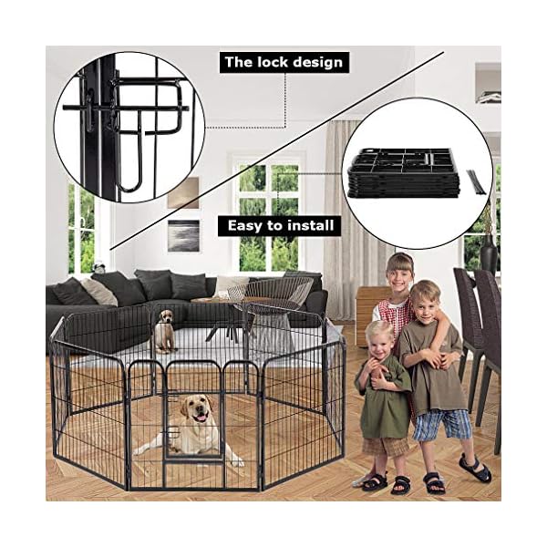 BestPet Dog Playpen Pet Dog Fence 8/16 Panels 24”/ 32” /40” Height Metal Dog Pen Outdoor Exercise Pen with Doors for Large/Medium/Small Dogs,Pet Puppy Playpen for RV,Camping,Yard BestPet Dog Playpen Pet Dog Fence 8/16 Panels 24”/ 32” /40” Height Metal Dog Pen Outdoor Exercise Pen with Doors for Large/Medium/Small Dogs,Pet Puppy Playpen for RV,Camping,Yard