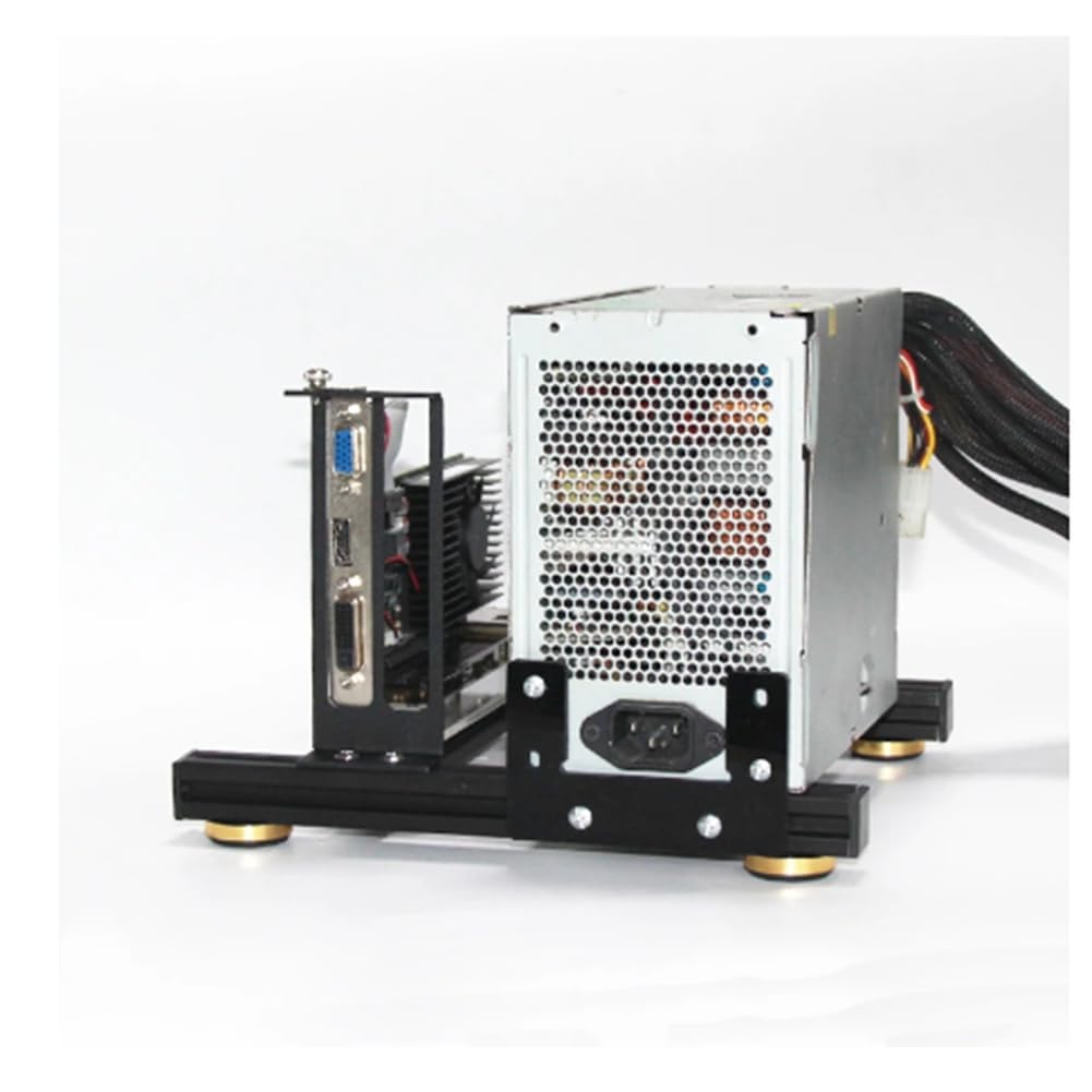Upgrade GPU + PSU DIY Externes Grafikkarten-Rack mit Power-Basis für ATX PSU Aluminium Unterstützung Dock