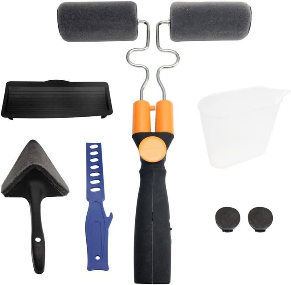 JSEIAJB Telescopic Rod Seamless Roller Paint Brush Set Paint Runner Pro Kit Roller Wall Brush Set Track Painting Tool