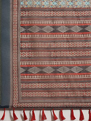 Image of Amazon Brand - Anarva Women's Kalamkari Saree With Blouse Piece