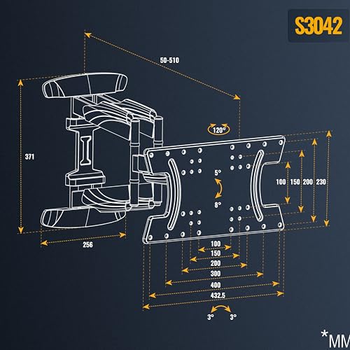 Support mural TV 55 pouces orientable pour supprimer définitivement les reflets