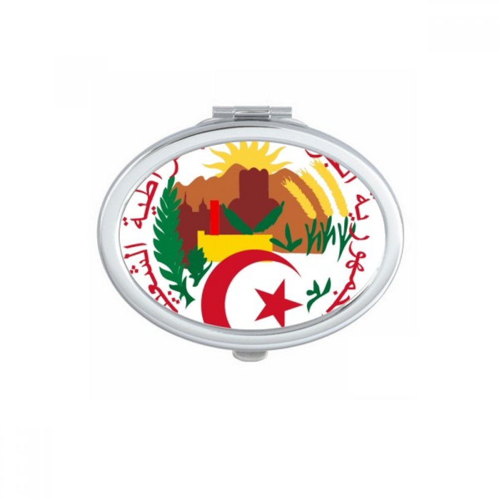 Cadeau miroir Algérie de poche mignon et compact multicolore fait main