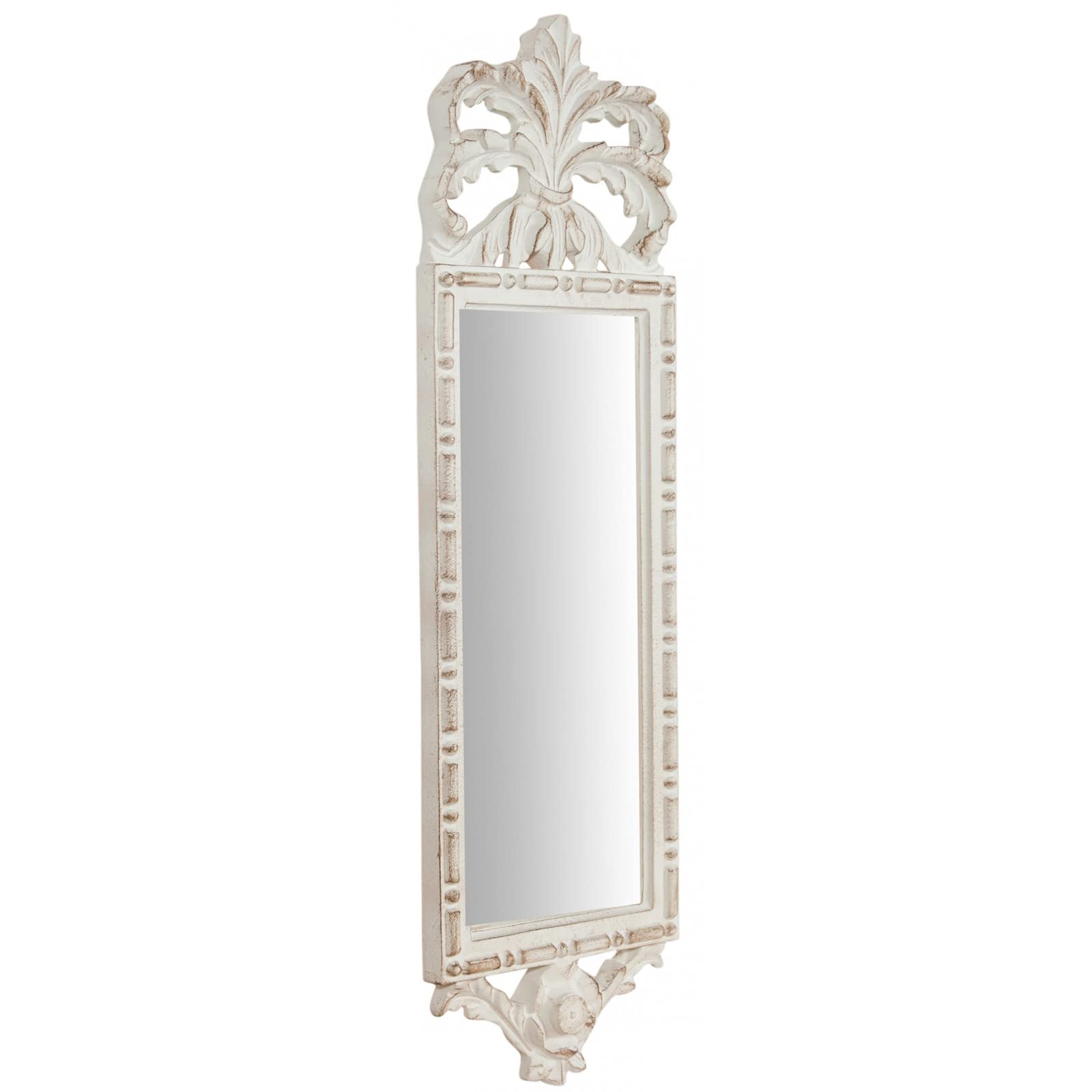 Biscottini Shabby Chic Wall Mirror 64 x 20 cm Decorative Wall Mirror Entrance Mirror