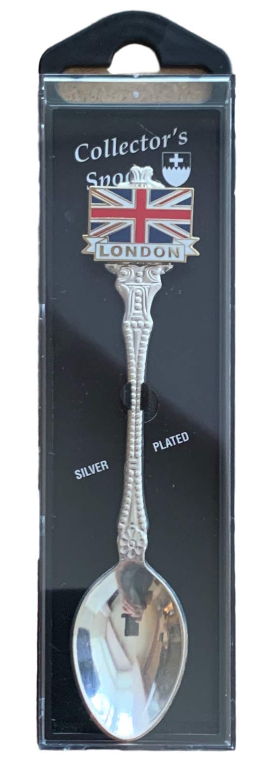 Emblems-Gifts London with Union Jack Enamel Crested Silver Plated Souvenir Spoon