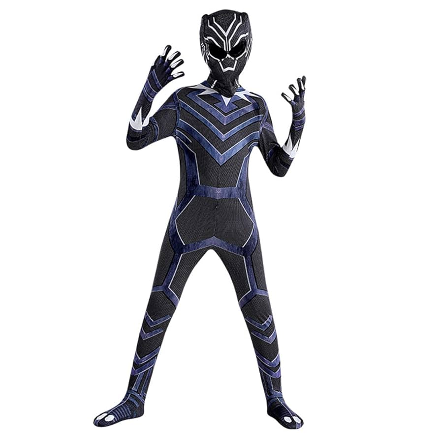 ブラックパンサー BlackPantherコスチューム一式 Amazon | ブラックパンサー 全身タイツ アベンジャーズ スーツ