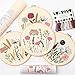Embroidery Kit for Beginners 4 Sets, Hand DIY Cross Stitch Kits,4 pcs Bamboo Embroidery Hoop,4 pcs Plants Flowers Embroidery Patterns and Threads,Easy for The Embroidery Beginners to Learnâ€¦