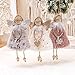 Hpory Angeli Natalizi Rosa Elfi Natalizi Decorazioni per Albero di Natale in Peluche, Ornamenti per Decorazioni di Natale Angioletti Natalizi con Gonna di Piume per Albero di Natale Casa Feste