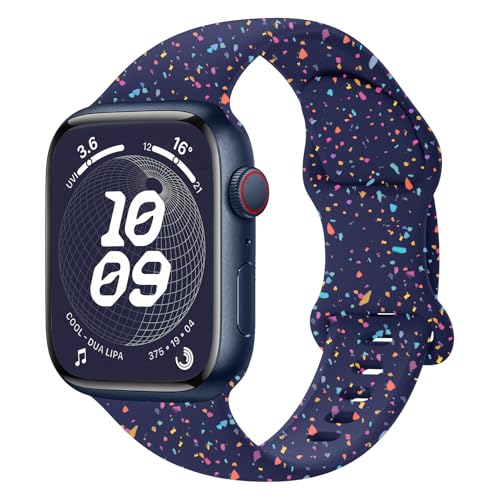 Sport Bands for Apple Watch Band 40mm 41mm 38mm 44mm 45mm 42mm iWatch Bands for Women Men,Recycled Plastic Silicone Strap for Apple Watch Series 9 8 7 6 5 4 3 SE 2nd Ultra/2 49mm 38 41 44 45 42 40 mm