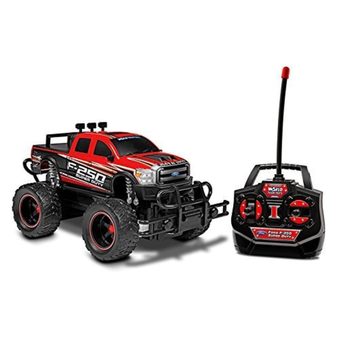 World Tech Toys Ford F-250 Super Duty 1:24 RC Monster Truck – Electric Powered – All-Terrain Tires – Full Function Radio Control