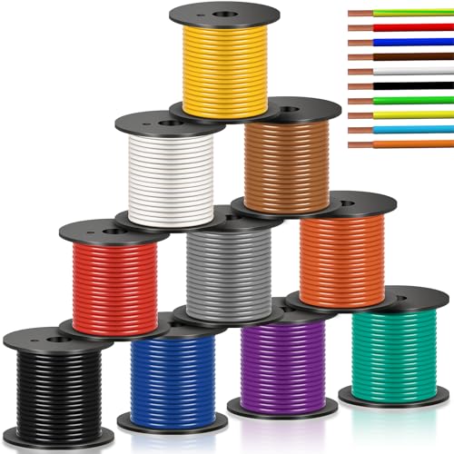 Fil aluminium plaqué cuivre calibre 22 pour faisceau automobile 12V 10 bobines