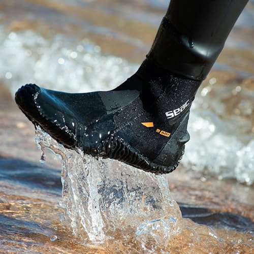 SEAC Basic HD, Füßlinge aus 5 mm Neopren und Fester Laufsohle, schwarz, L