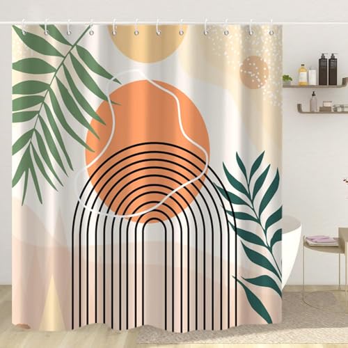 La mejor comparación de Cortina baño al mejor precio. 50 DASKING Cortina De Baño 180 * 180cm, Cortina De Ducha, Cortina de Regadera Antimoho de Impermeable con 12 Ganchos, Diseño Art Deco Cortinas de Baño para Hogar, Hotel