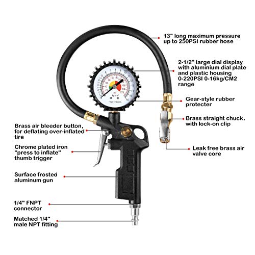 Czc Auto 102025 Tire Inflator Deflator Air Pressure Gauge thumb #1