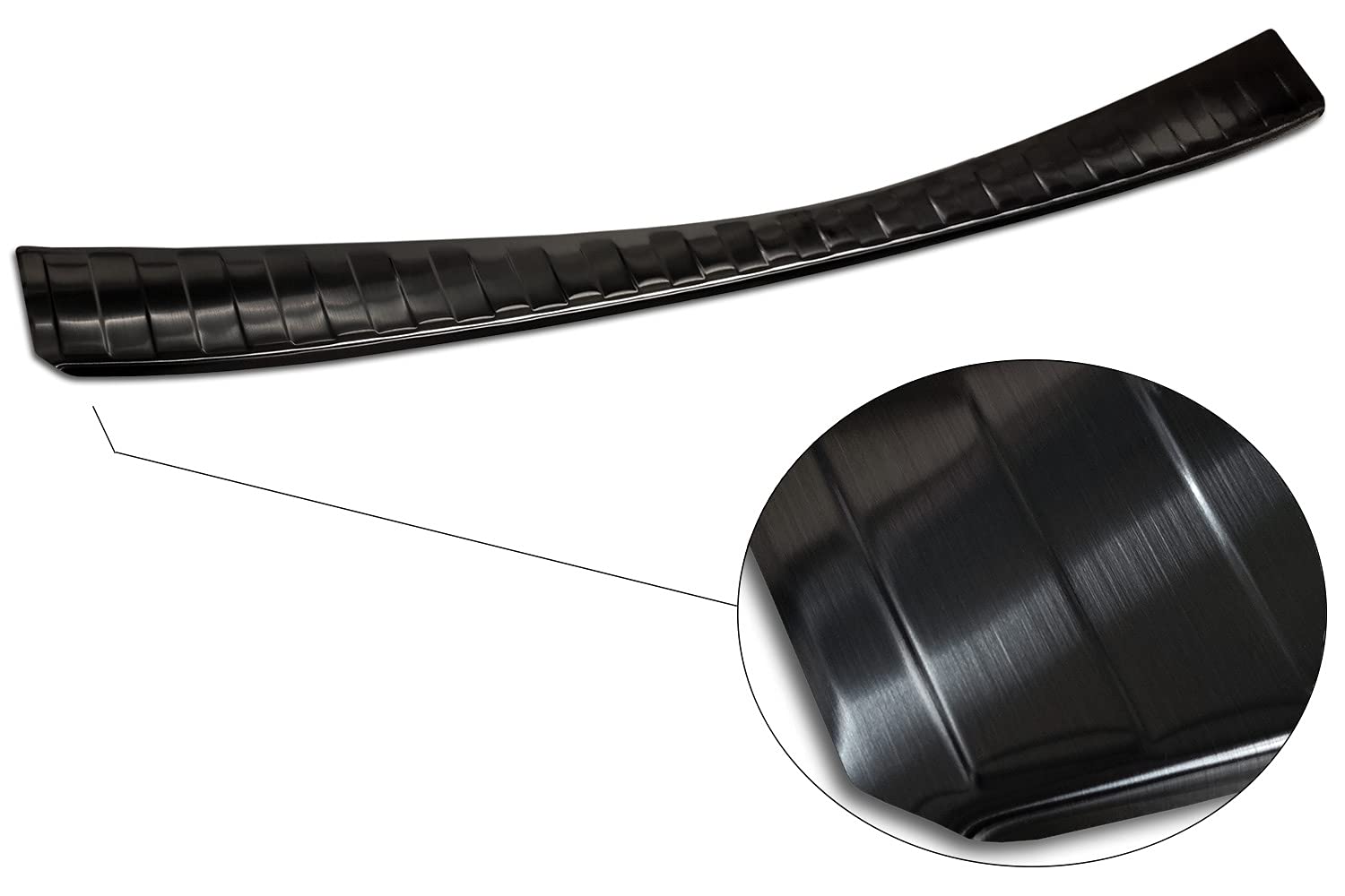Avisa Black Stainless Steel Rear bumper protector compatible with Toyota Corolla XII Combi 2019- (incl. GR Sport) & Suzuki Swace Combi 2020- 'Ribs'