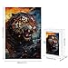 Imagen de Rompecabezas para Adultos300 PCS Roaring Tiger Artwork -8 Rompecabezas De Juguete para Decoración De Pared Difícil Oferta Difícil como Regalo para Toda La Familia 300 PCS