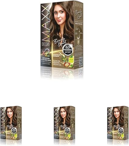 Maxx Deluxe Beauty Expert Set Saç Boyası 6.0 Koyu Kumral (4 paketi)