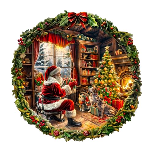 Jigfoxy Holzpuzzle Erwachsene, Weihnachtsmann Holz Puzzle...