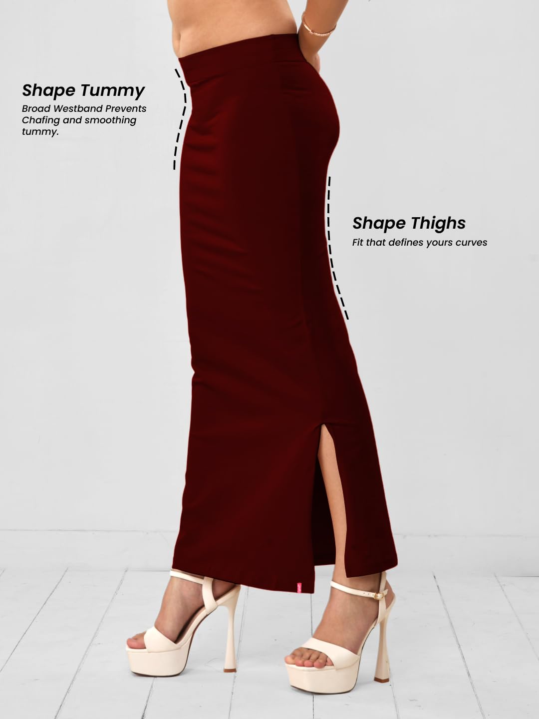 Lyra Women Saree Shaper (Petticoat) Maroon 1
