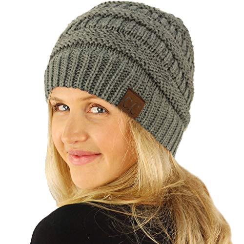 Image of Hatsandscarf CC Exclusives Solid Color Beanie Tail Hat for Adult (MB-20A)