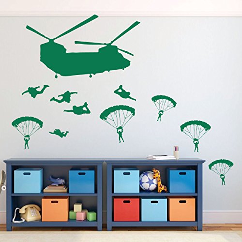 Vinilo Decorativo Personalizado Army Chinook y Paracaidistas miniatura 6