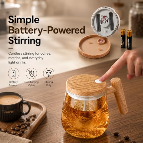 Mug Automezclador de Vidrio Borosilicato 400ml NeovaHome miniatura 6