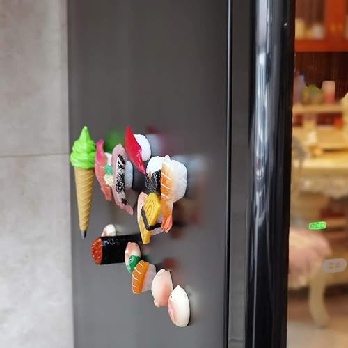 Miniatura 6 de 8Pcs Cute Refrigerator Magnets Funny Magnets for Fridge, Simulation Sushi Refrigerator Magnet, Fine for Whiteboards, Maps and Home Decoration