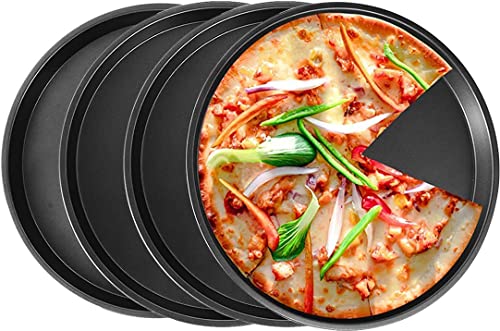 BOJA Antiadherente Charola Para Pizza, Charolas Para Hornear, Sartenes Antiadherentes Para Pizza, Prácticos y Hechos de Acero Inoxidable, Superficie...