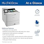 Brother HL‐L9410CDN Enterprise Color Laser Printer with Fast Printing, Large Paper Capacity, and Advanced Security Features, White - Image 3