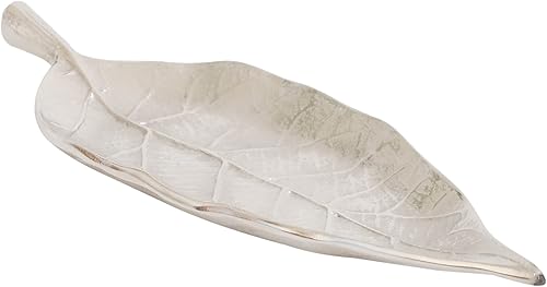 Bandeja decorativa de hojas doradas Rely+ para decoración del hogar, joyas y pequeños accesorios