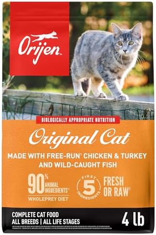 ORIJEN Grain Free High Protein Premium Dry Cat Food Original Recipe 4lb Bag